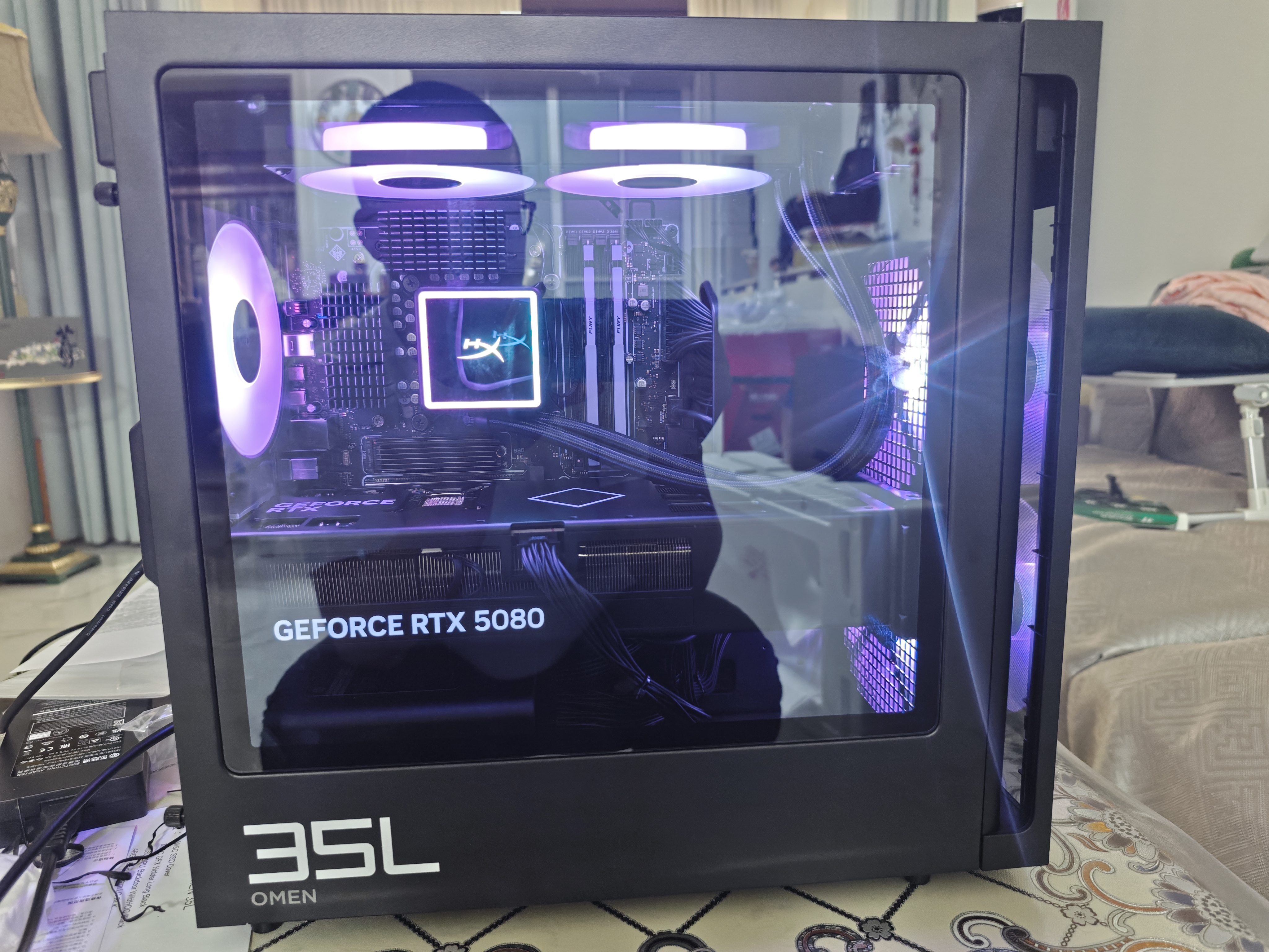 惠普（HP）HyperX暗影精灵Pro旗舰游戏台式电脑主机(Ultra7 270K Plus RTX5080 32G DDR5 1T 水冷 850W电源） 实拍图