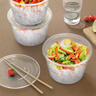 美丽雅一次性饭盒圆形750ml*50套 食品快餐打包碗加厚野餐盒带盖可微波 实拍图