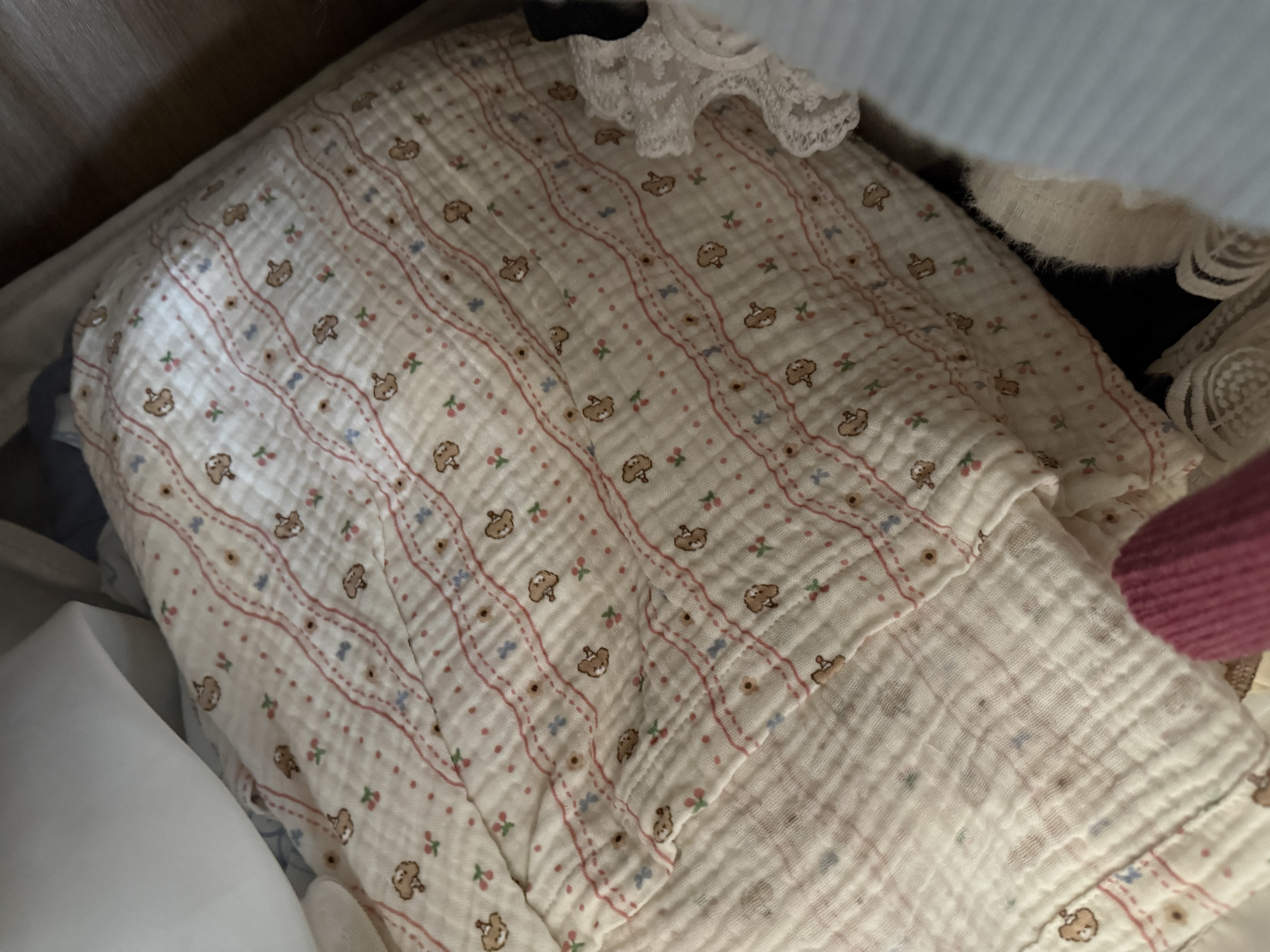 婧麒（JOYNCLEON）月子服纯棉春夏款纱布产后哺乳孕妇睡衣产妇家居服杏XL Jyz212992 实拍图
