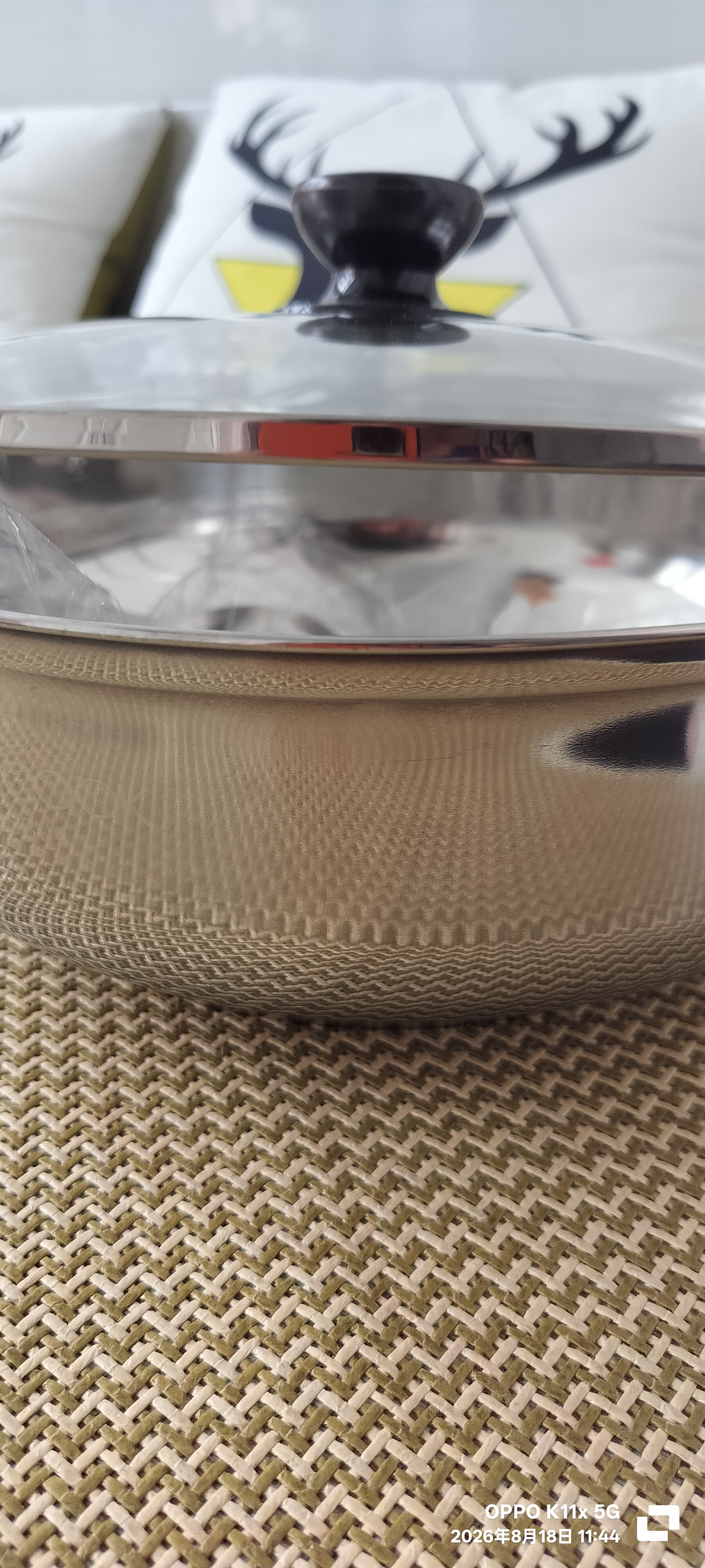 美厨（MAXCOOK）304不锈钢火锅30cm 汤锅电磁炉火锅复底带盖 送一对火锅勺MH-30 实拍图