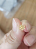 六福珠宝 黄金耳钉栀子花足金耳环七夕礼物女 计价G01G0027DS 约1.00克 实拍图