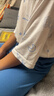 浪莎（LangSha）儿童睡衣男童夏季薄款莫代尔青少年七分袖家居服套装 蓝色130 实拍图