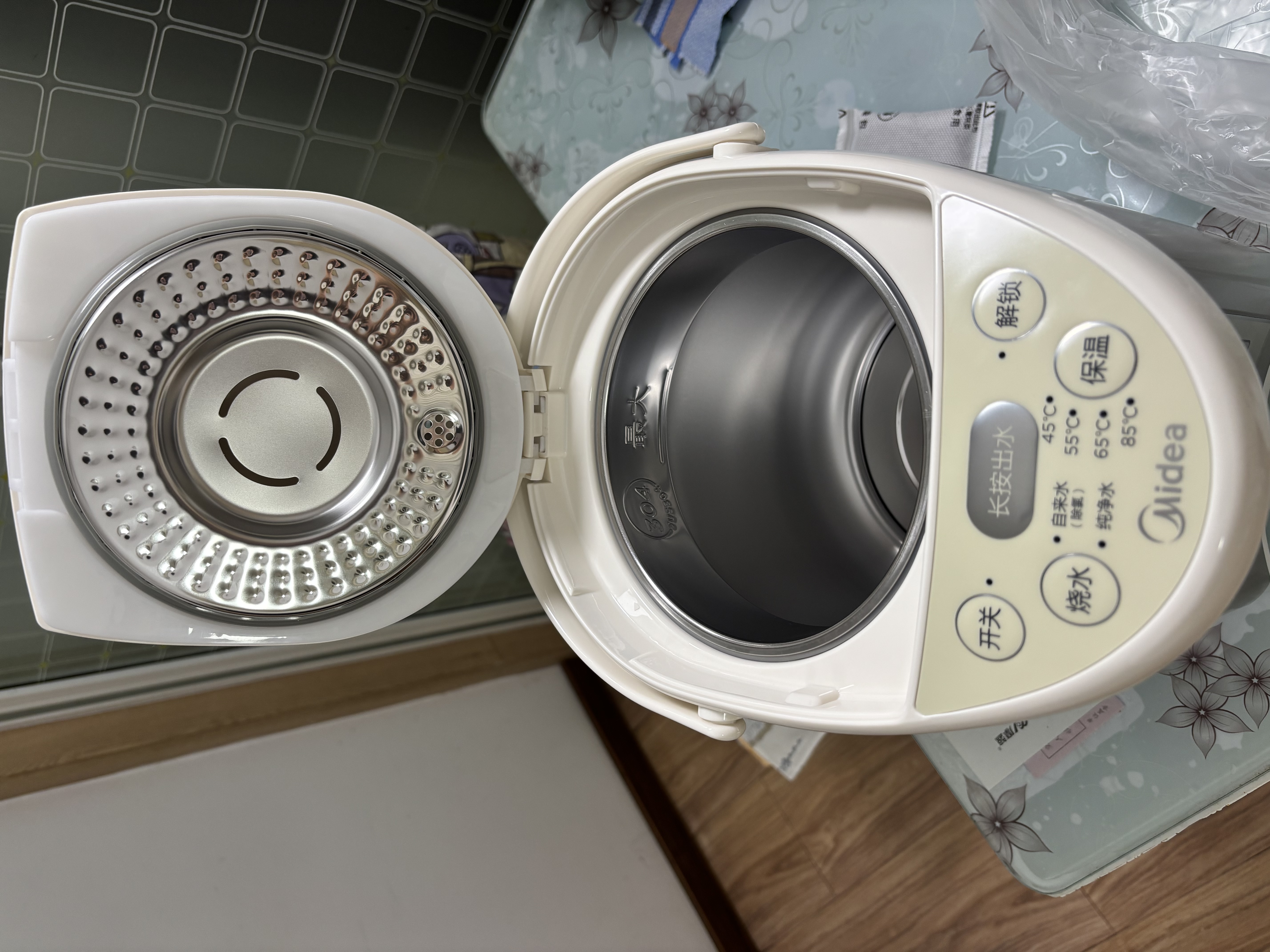 美的（Midea）电热水壶恒温水壶电热水瓶煮茶壶 304不锈钢5L多段温控烧水壶双层防烫智能烧水一体机调奶器 5L 【304食品级】多段智能温控 实拍图
