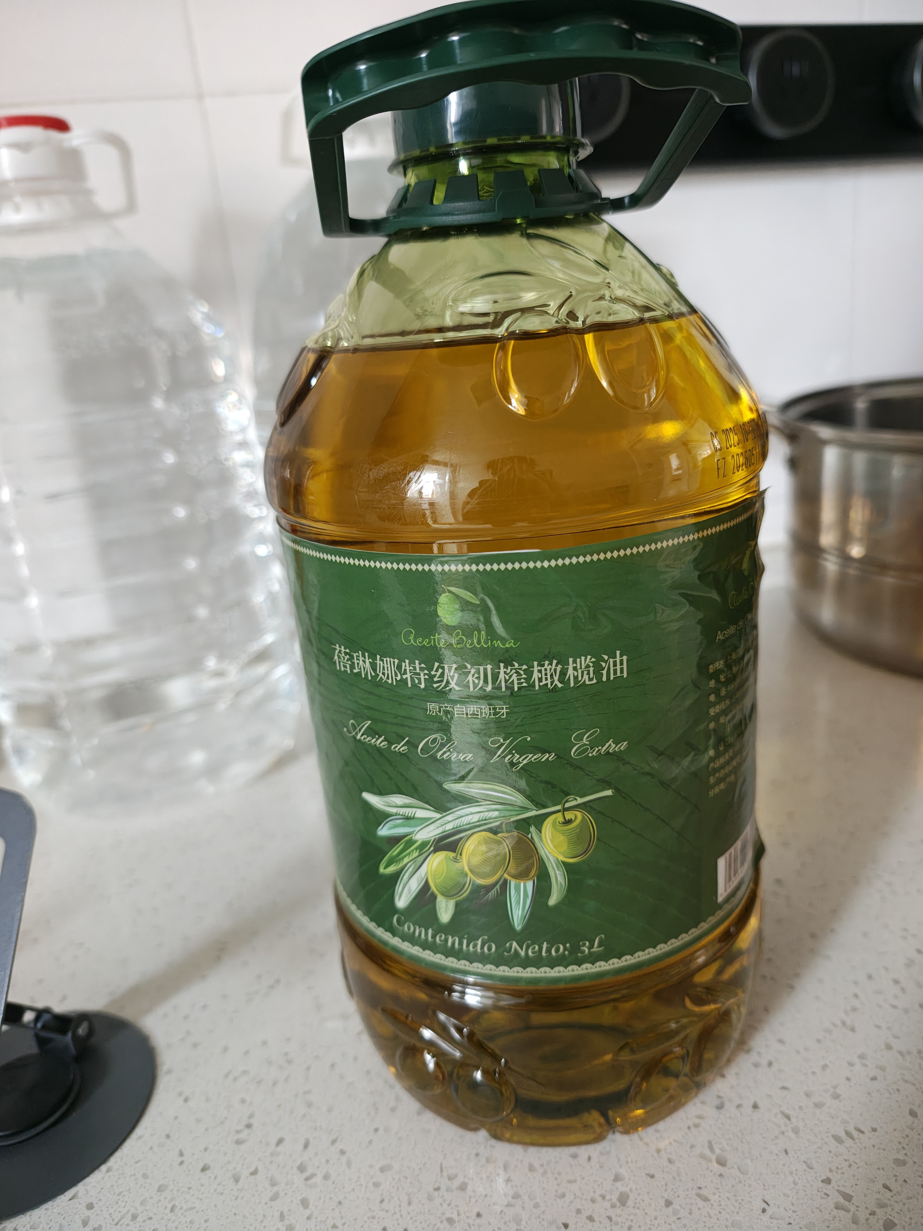 蓓琳娜（BELLINA）【保真橄榄油】欧洲原油进口100%特级初榨橄榄油3L家食用健康炒菜 实拍图
