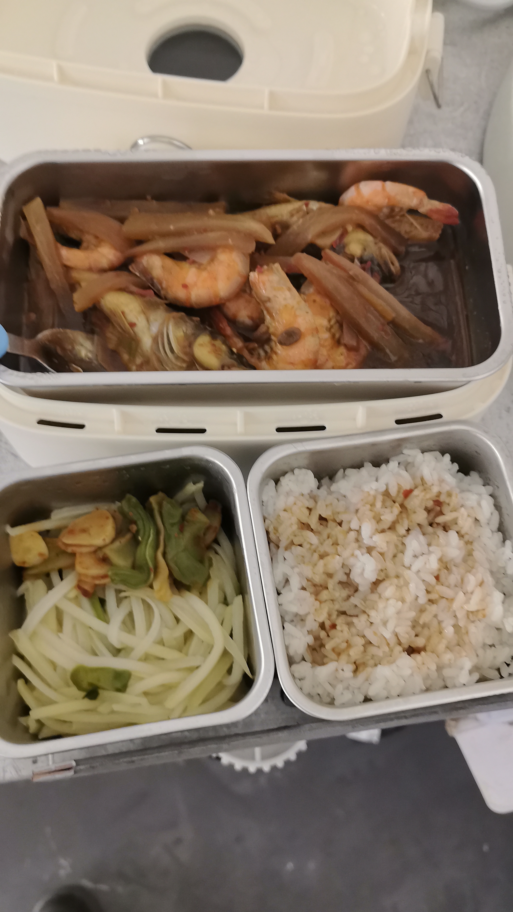 小熊（Bear）有钛加热饭盒 电热饭盒 热饭神器上班族多功能插电加热饭盒1.5L不锈钢双层三胆 DFH-E15Y6 实拍图