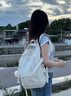 CRTNZO KROEZ轻奢书包初中高中大容量双肩包女大学生背包高颜值书包简约超轻便 米白大号-轻奢书包送女大学生初中高中小学4-6年级礼物 实拍图