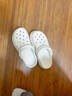 名创优品（MINISO）洞洞鞋男女款EVA夏外穿沙滩凉鞋防滑踩屎感包头情侣 白色+海星 实拍图