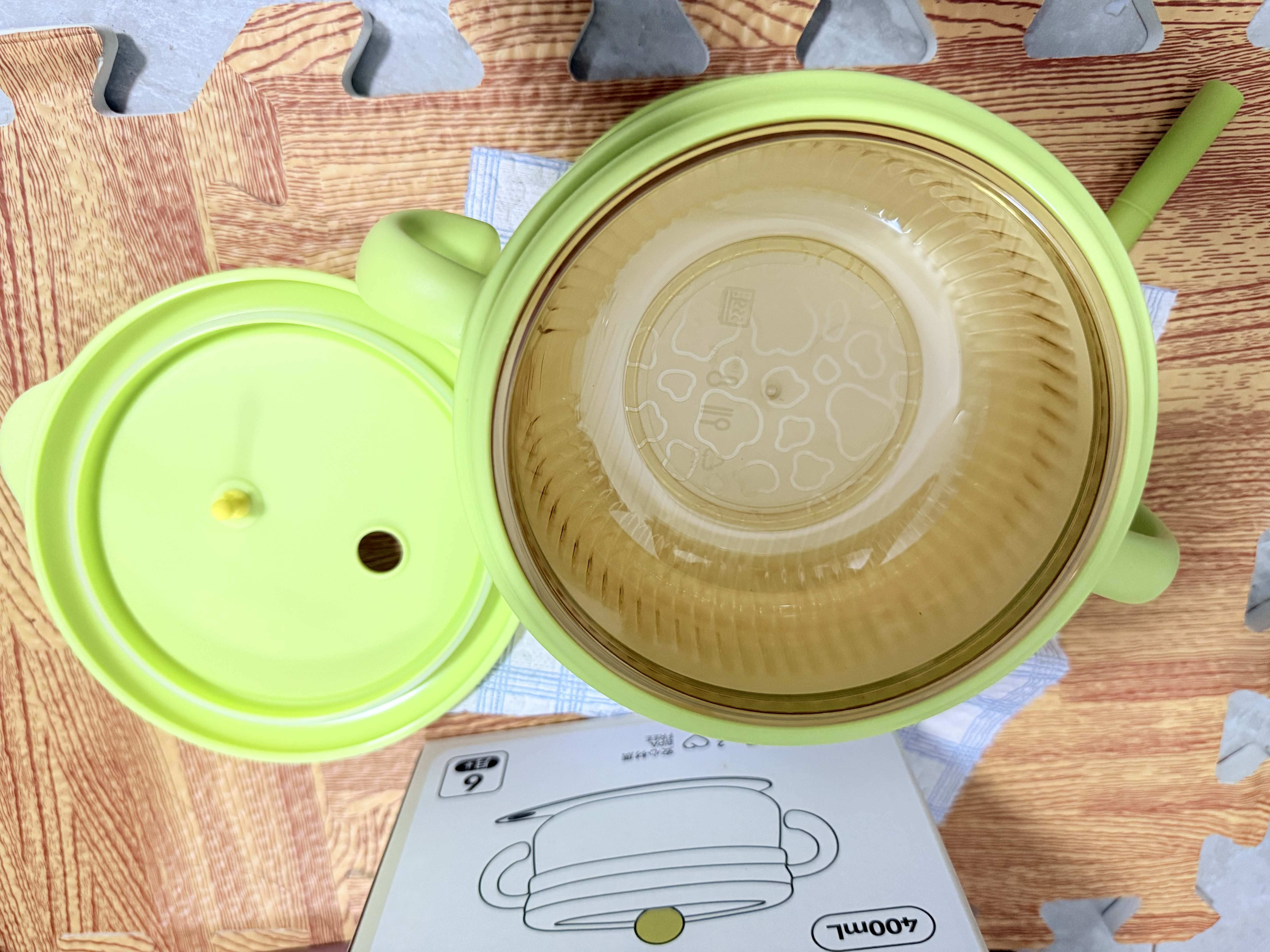 COOKSS婴儿辅食碗恒温注水碗PPSU内胆儿童保温碗宝宝吸盘碗研磨碗餐具 实拍图
