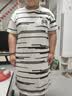 猫人（MiiOW）女士睡衣女夏季纯棉宽松舒适透气睡裙新疆棉可外穿条纹家居服 实拍图