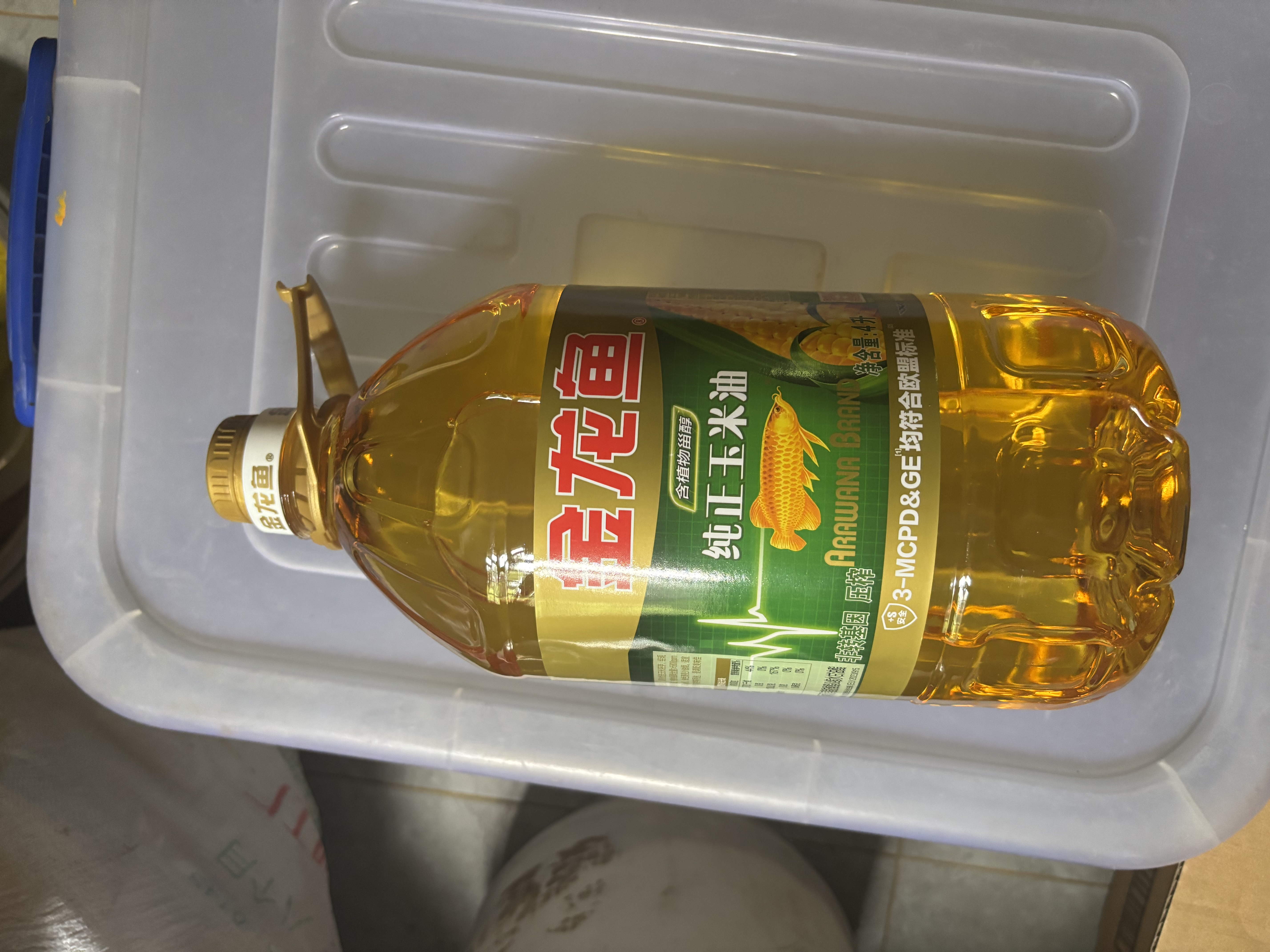 金龙鱼 食用油 非转基因 压榨 一级 纯正玉米油4L*4箱装 实拍图