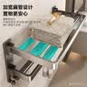 百悍毛巾架免打孔卫生间置物架浴室挂件厕所浴巾架套装卫浴洗手间收纳 实拍图