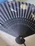 极度空间 扇子古风折扇生日礼物汉服COS拍照舞蹈道具绢布竹扇子鹤唳华亭 实拍图