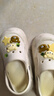名创优品（MINISO）洞洞鞋女款夏季户外穿eva防滑防臭可DIY沙滩鞋增高凉拖鞋女士 卡其+海洋星星 38-39 实拍图
