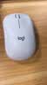 罗技（Logitech）M221 轻音鼠标 无线鼠标 办公鼠标 对称鼠标 带无线微型接收器 米白色 实拍图