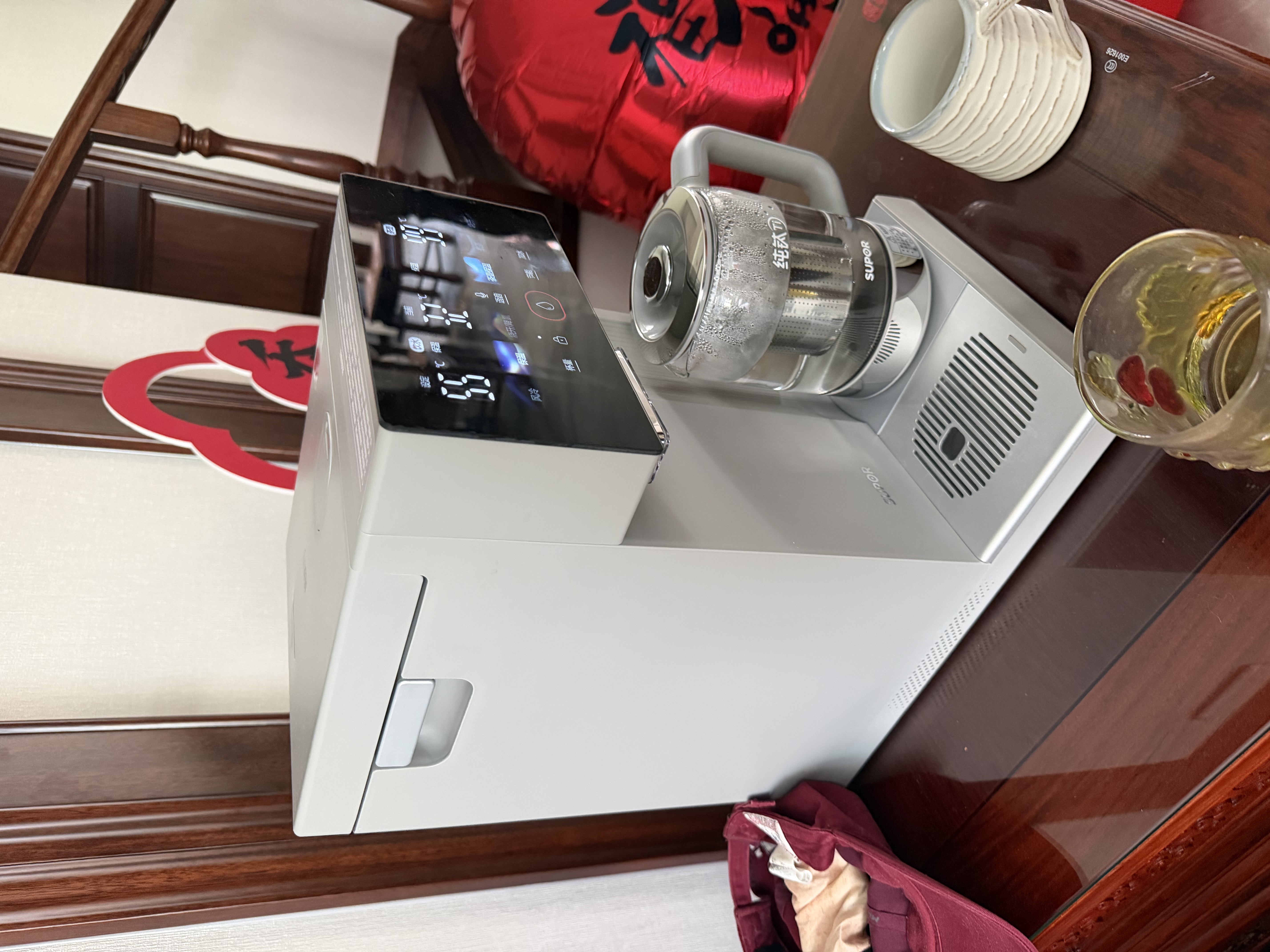 苏泊尔（SUPOR）全能大师纯钛电热水瓶5L风冷可拆热水壶煮茶一体恒温水壶调奶器净饮水机小魔方SW-50T811-Ti 实拍图