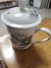 景德镇骨瓷杯办公会议骨瓷带盖手柄茶杯青花c水杯logo定制礼品 溪山瑞雪(带盖) 500ml 实拍图