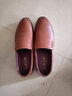 老人头男鞋秋冬季新款休闲皮鞋男加绒韩版时尚真皮软底青年小白鞋驾车鞋 桔色 44 实拍图