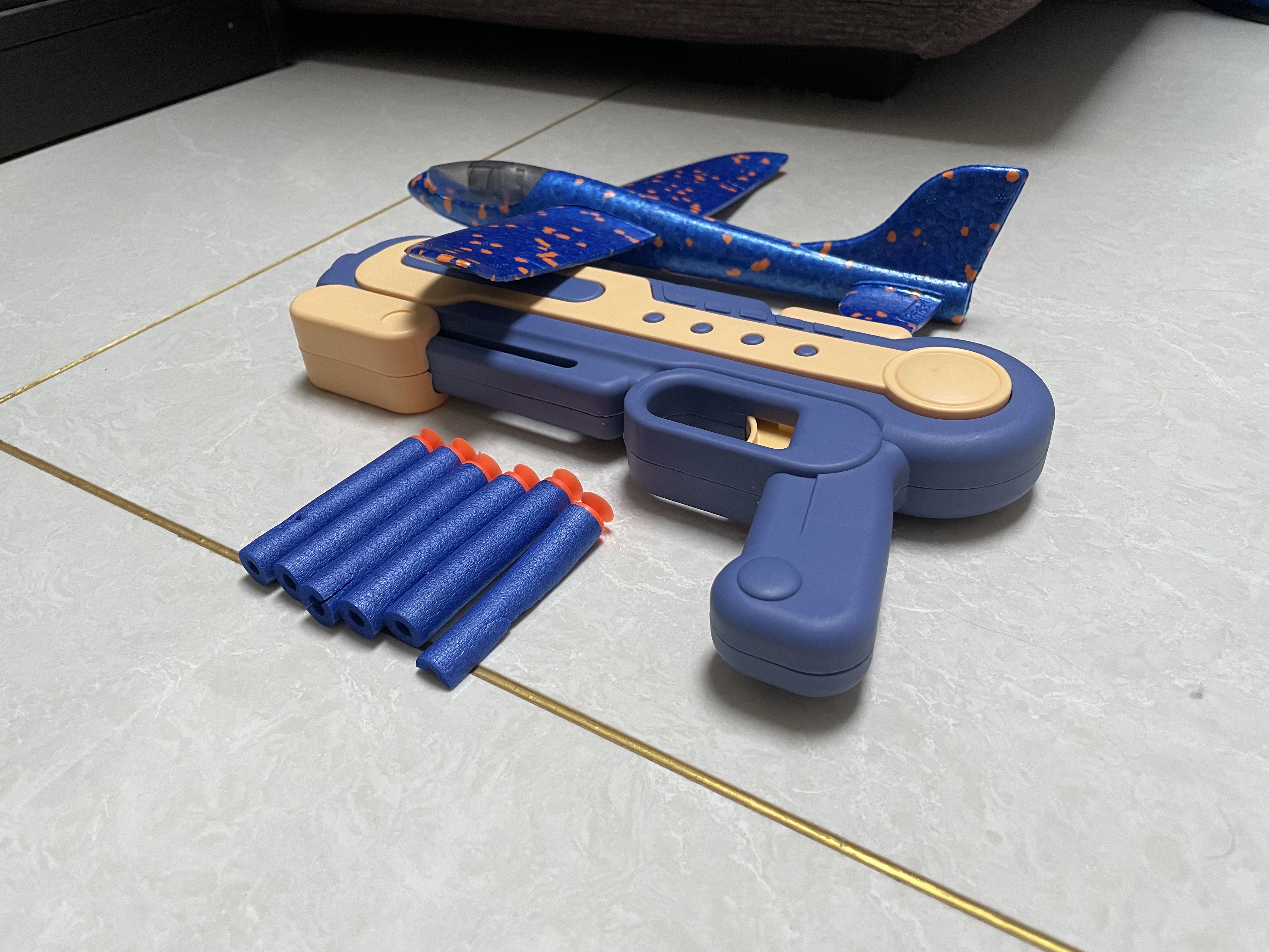 迪漫奇飞机玩具泡沫儿童飞机模型户外亲子互动滑翔弹射软弹枪生日礼物 实拍图