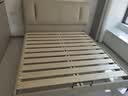 京东京造大黑牛真皮床头层牛皮高脚床 实木排骨架主卧双人床1.8×2米 白 实拍图