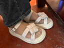 XIANGYUANGE女士凉鞋2026年新款夏季平底百搭女款编织法式松糕厚底防滑沙滩鞋 米色 38 (240mm) 实拍图
