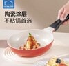 乐扣乐扣（LOCK&LOCK） 陶瓷平底锅不粘锅煎锅炫彩煎饼锅明火电磁炉通用 24cm红色【升级款】 实拍图