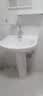 柯鲸 洗手盆方形立柱盆卫生间陶瓷洗手池台盆阳台洗脸盆面盆洗组合 B款+下水配件+冷热龙头+镜子 实拍图