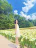 范思蓝恩花梨裙 无袖设计感气质A字连衣裙夏装新款韩版系带蝴蝶结 杏色 XS 实拍图