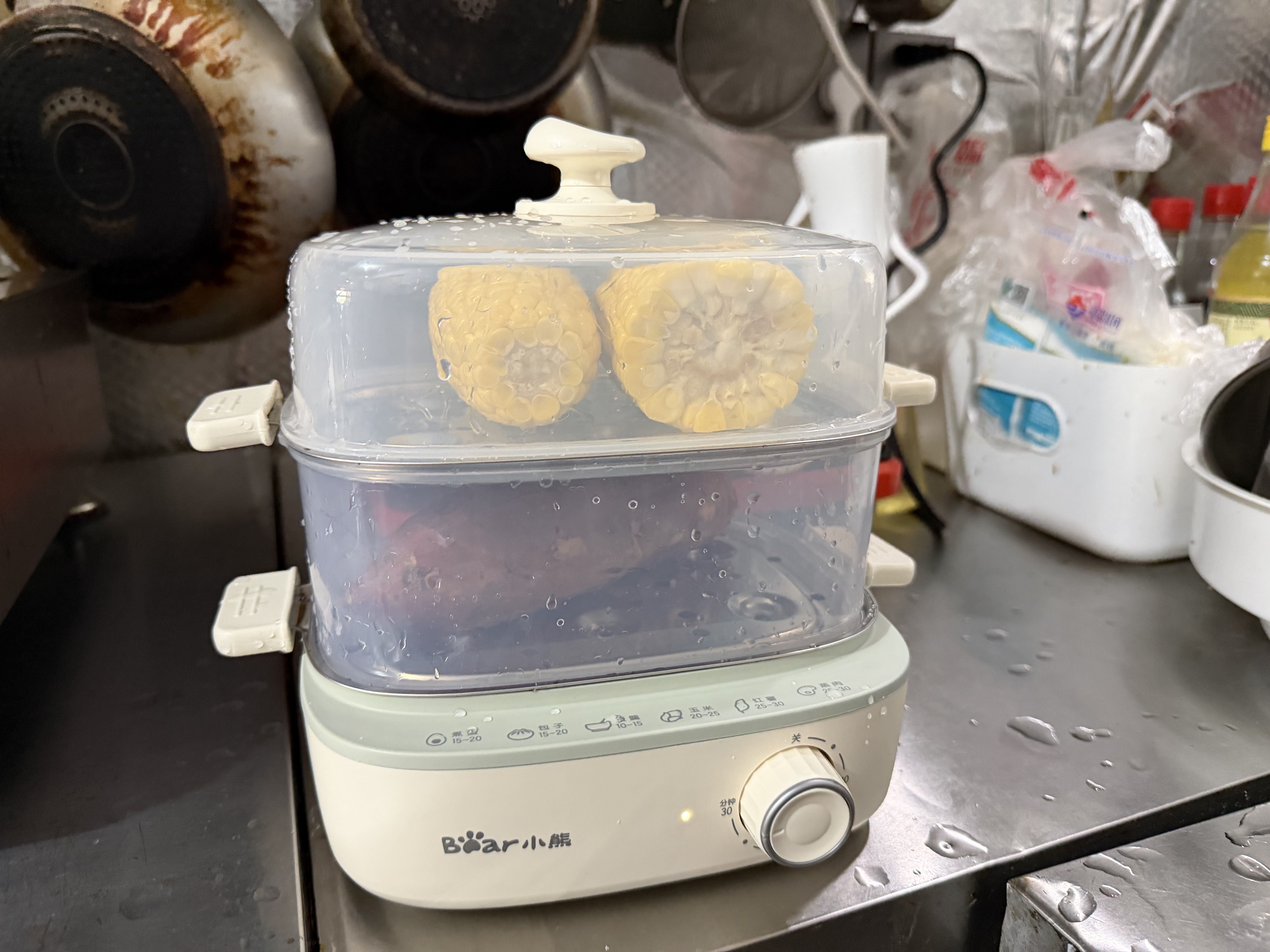 小熊（Bear）蒸蛋器 煮蛋器 双层小型电蒸锅1-2人用 自动断电早餐神器 ZDQ-E12N1 实拍图