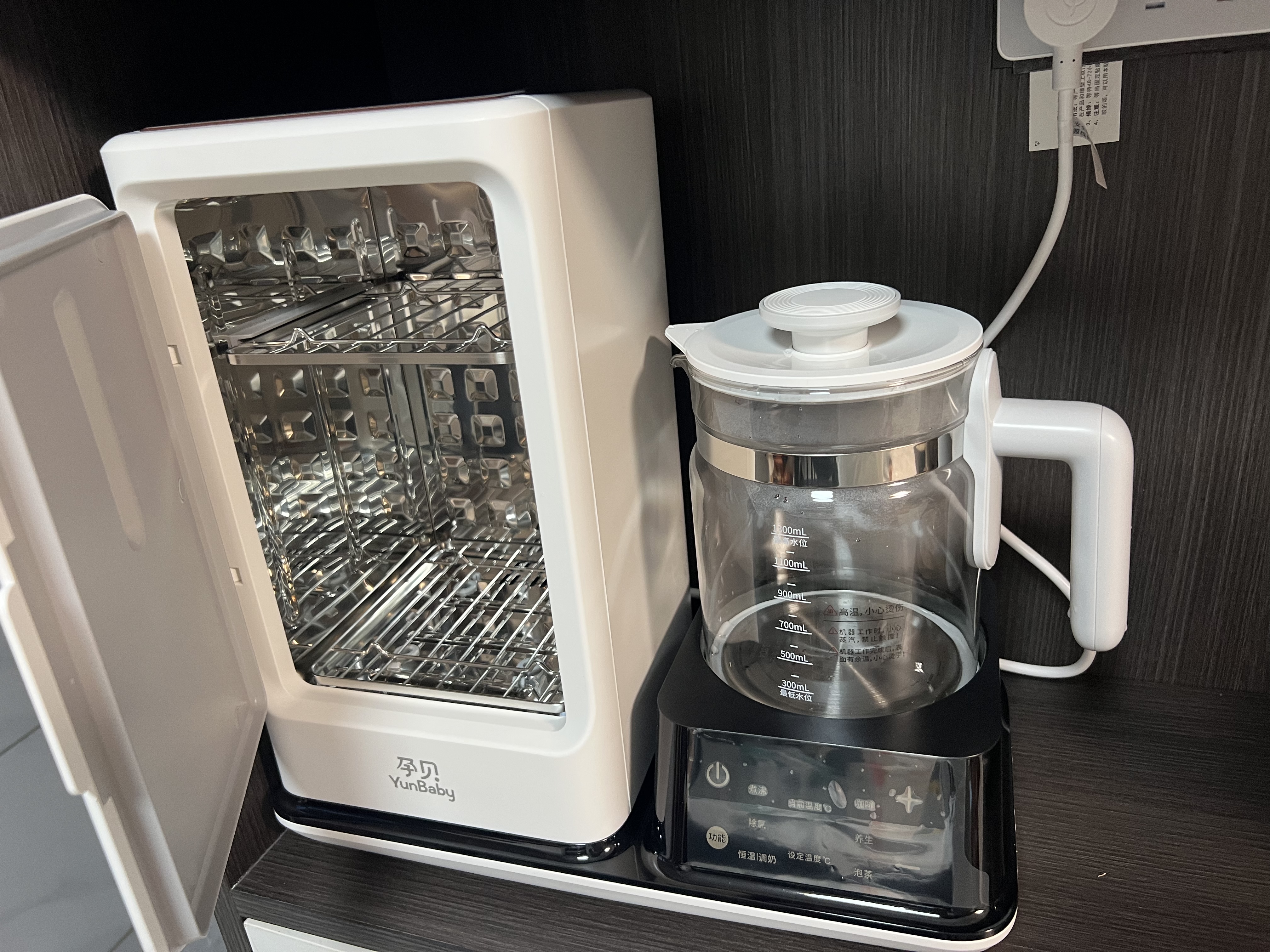 孕贝婴儿奶瓶消毒柜带烘干恒温水壶冲泡调奶器二合一体机 6.5L 紫外线消毒杀菌 6.5L 48H恒温调奶+高温循环烘干 【全新升级 无胶水·壶 纯净喂养】 实拍图