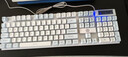 银雕(YINDIAO) K500键盘彩包升级版 机械手感 游戏背光电竞办公 USB外接 全尺寸 白蓝双拼混光有线键盘 实拍图