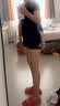 李宁（LI-NING）泳衣女连体平角游泳衣女士运动保守显瘦泳衣镜泳帽套装2575M 实拍图