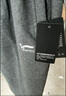 朴祺春秋厚款男士运动裤男款松紧腰加肥加大宽松弹力高腰针织裤卫裤棉 纯黑色 【春秋厚款】 XL 码2尺2-2尺4腰围 实拍图