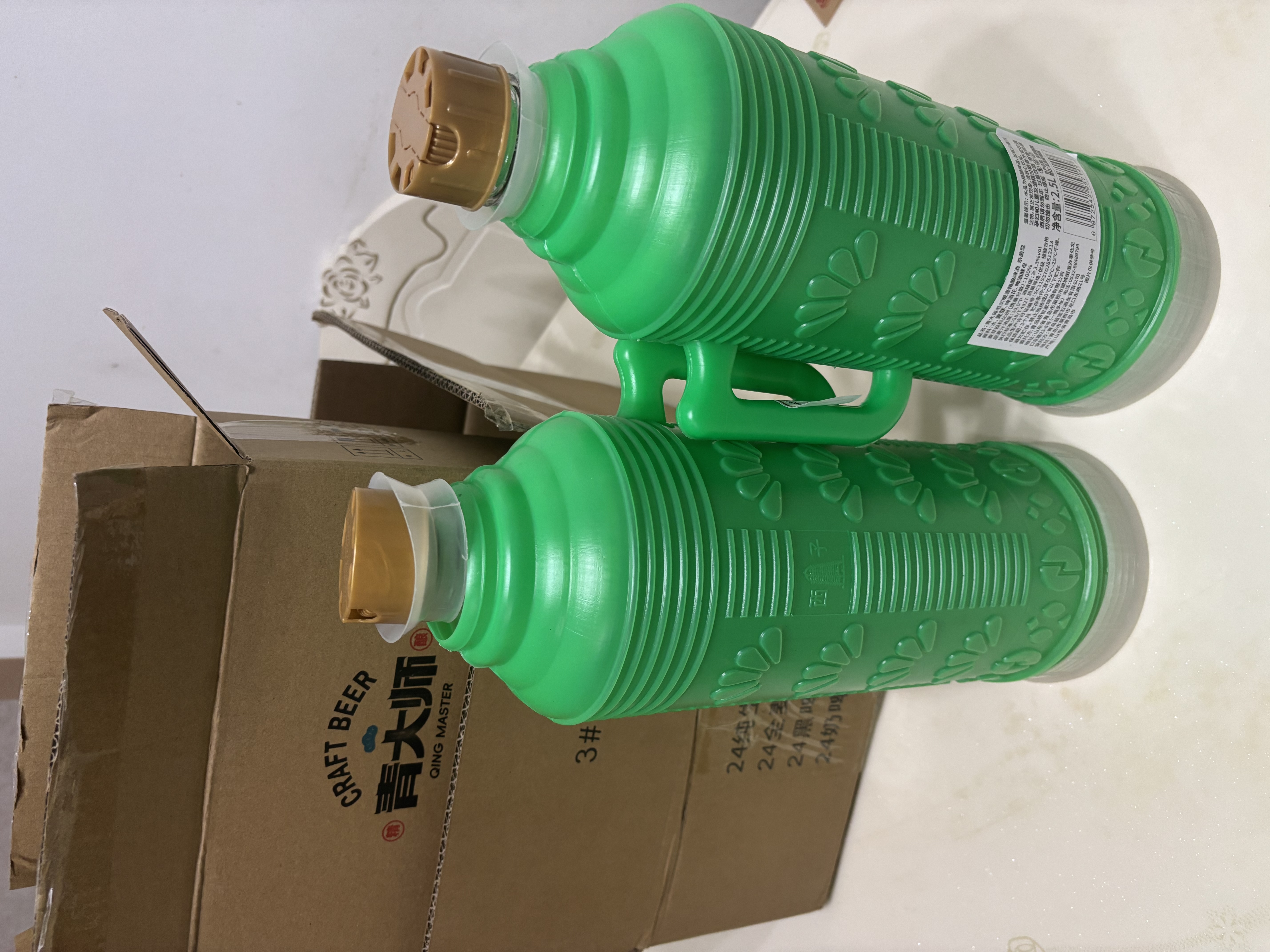 青大师老式暖壶精酿原浆啤酒大麦拉格黄啤整箱2.5L*2壶 源头直发 实拍图