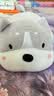 名创优品（MINISO）趴姿大号趣味狗狗毛绒公仔儿童玩具玩偶抱枕生日礼物女 灰色 实拍图