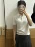 优衣库棉莫代尔混纺POLO领针织衫/短袖女装26春夏新款484607 01 乳白色 S 实拍图