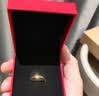 中国黄金（CHINA GOLD）足金戒指女碎碎冰戒指黄金固口素圈指环七夕情人节礼物送女友老婆 碎碎冰戒指 圈号14 1.1g 实拍图