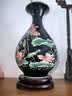 傲世景德镇陶瓷器新中式花瓶仿古工艺品客厅摆件酒柜玄关博古架装饰品 乌金釉清荷玉壶春+底座 实拍图