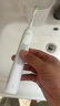 飞利浦（PHILIPS）声波电动牙刷钻石3系 5倍洁齿5种模式 洁净亮白2刷头 七夕情人节礼物送男士/女友 HX5181/01白 实拍图
