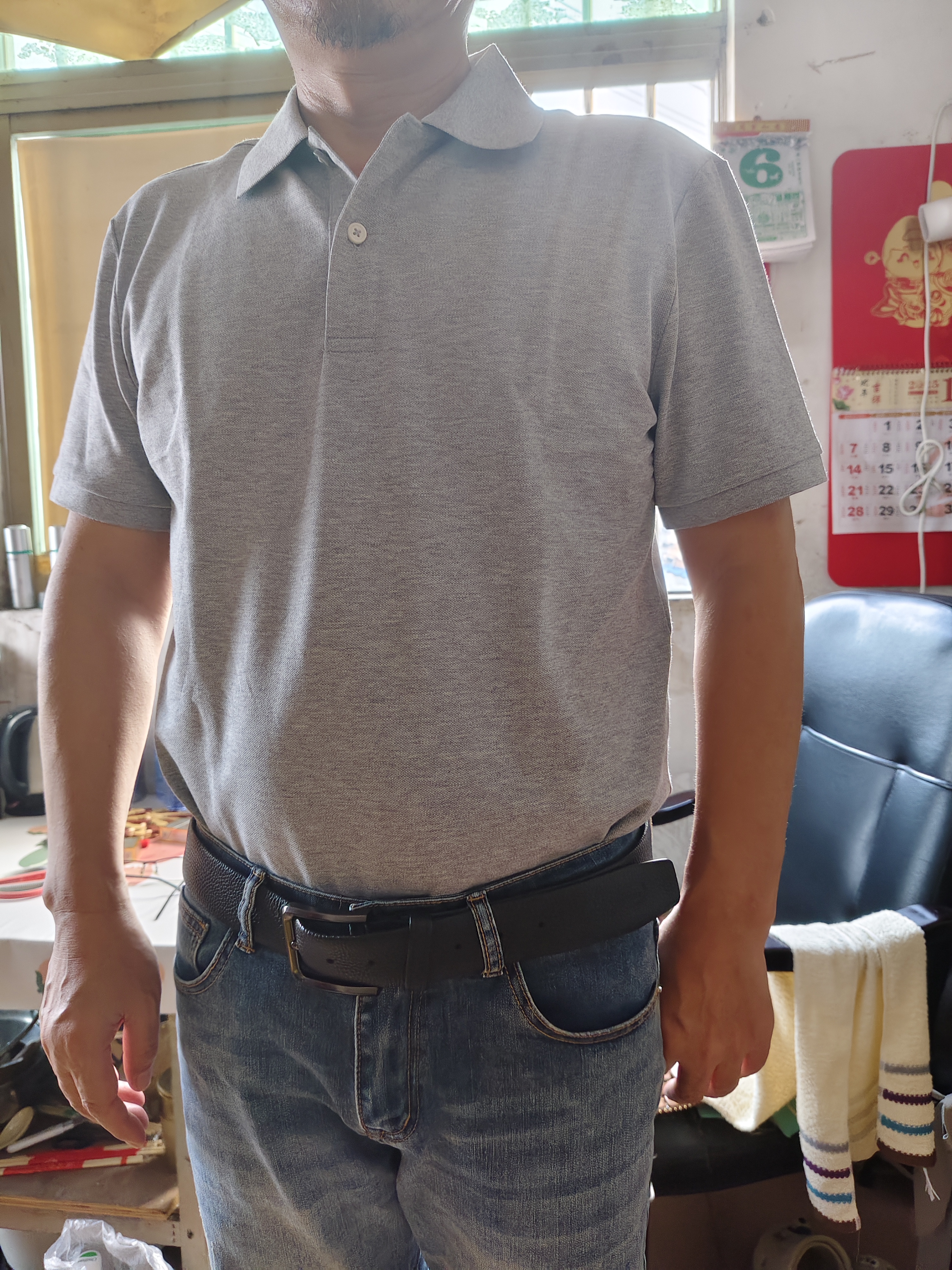 京东京造【汗渍无痕】polo衫男短袖男士t恤夏季衣服男装礼物浅花灰M 实拍图