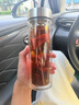 希诺双层玻璃杯男家用办公泡茶杯子车载过滤水杯七夕节日礼物XN-9607 实拍图