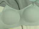 蕉内5系内衣女士收副乳聚拢小胸果冻条软支撑无钢圈无痕粉底液文胸罩 【隐形不透色】白绿 XL （80C/85A/85B） 实拍图