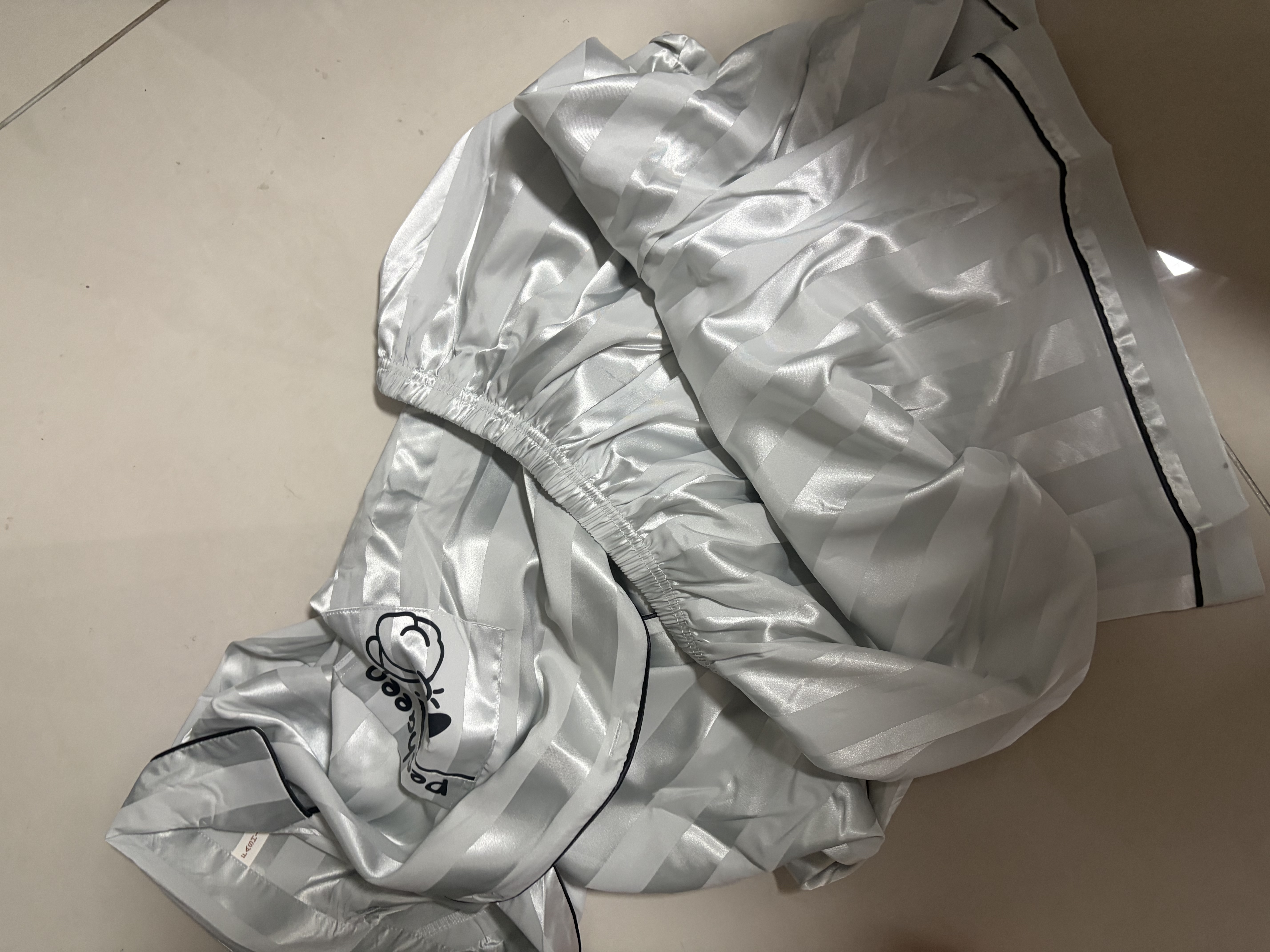 浪莎（LangSha）冰丝睡衣男夏季薄款凉快宽松时尚可外穿短袖短裤家居服 实拍图