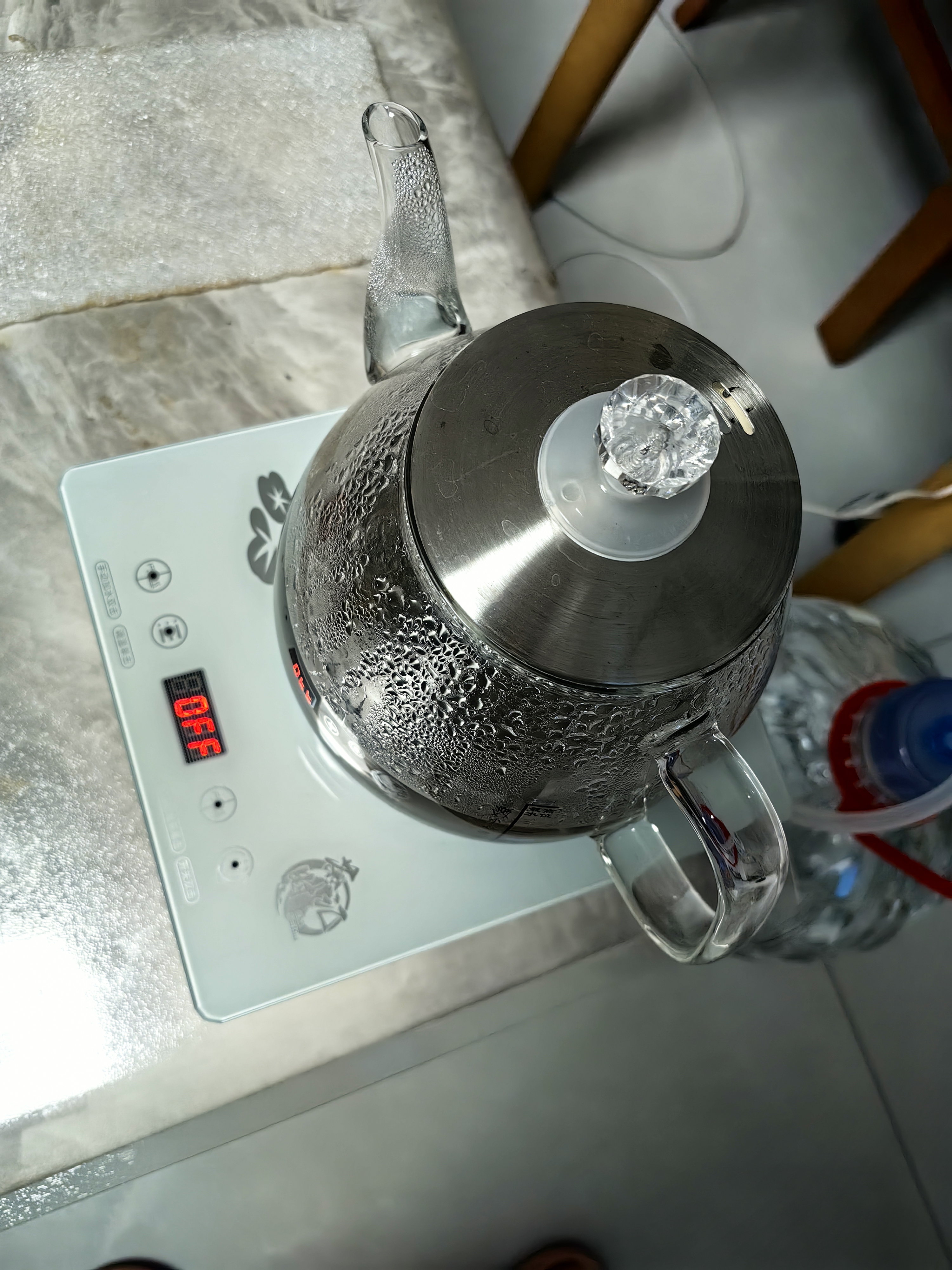 SPOEUR苏泊电热水壶自动上水恒温壶烧水壶全自动上水壶电茶炉全智能茶具茶台烧水壶一体 1L 【烧水壶】白色厚底款 保温壶 【优质高硼硅玻璃+自动底部上水】 实拍图