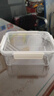【双重密封】保鲜盒食品级PET透明密封盒冷冻食物水果大容量盒子 透明白 【中号】19.5*14.4*7.4 实拍图