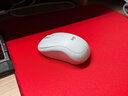 罗技（Logitech）M221 轻音鼠标 无线鼠标 办公鼠标 对称鼠标 带无线微型接收器 米白色 实拍图