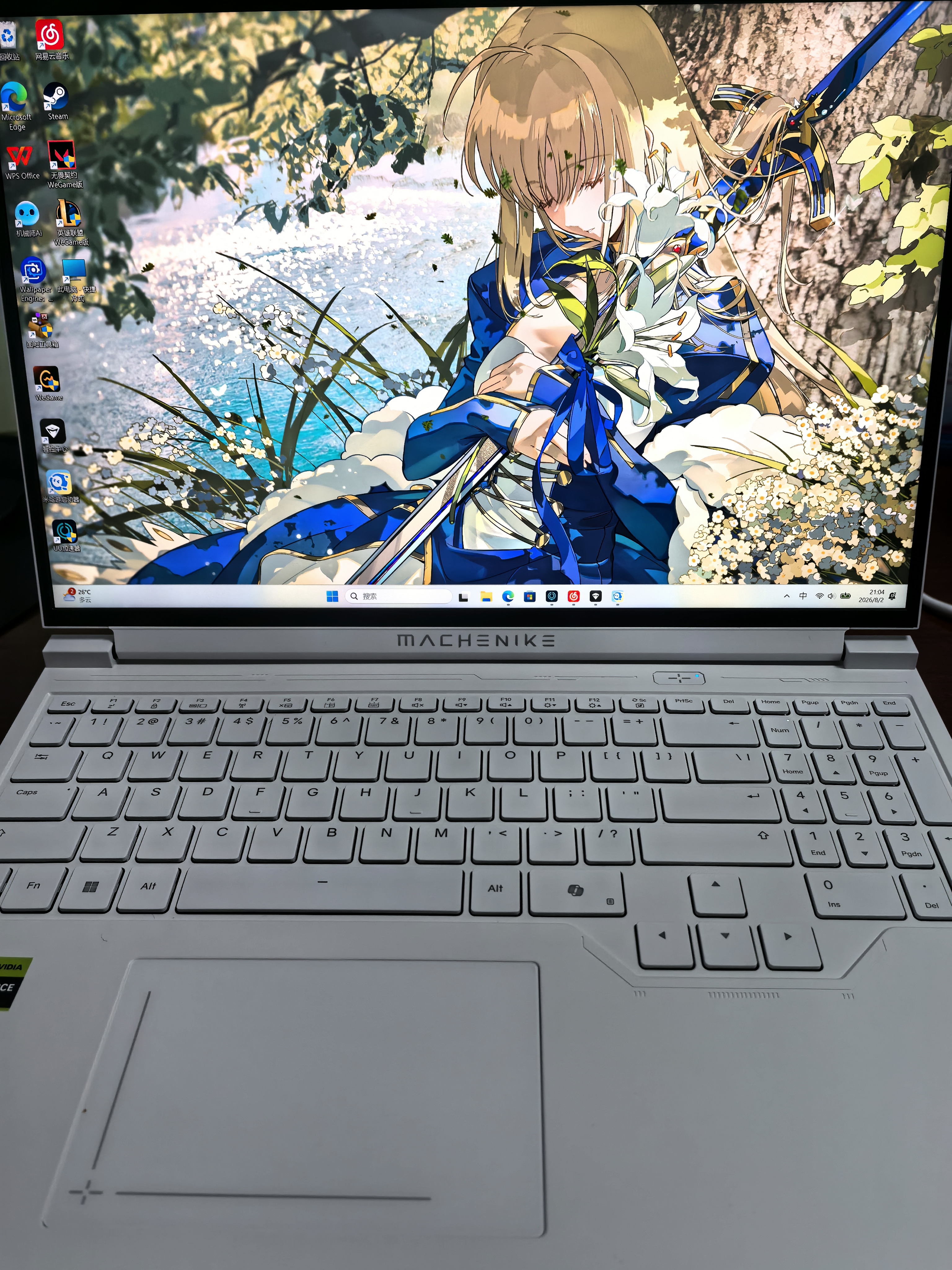 机械师曙光16S【入学核心装备】学生AI办公游戏本笔记本电脑R7HX RTX5060 180Hz 2.5K 16G1T白色 国补 实拍图