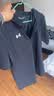 安德玛（Under Armour）短袖POLO衫男夏季休闲宽松透气快干运动高尔夫商务翻领上衣 黑色  实拍图