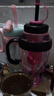 【京东物流】水杯冰霸吸管杯高颜值学生茶水分离大容量杯子 肚肚杯1个-玫红色 实拍图