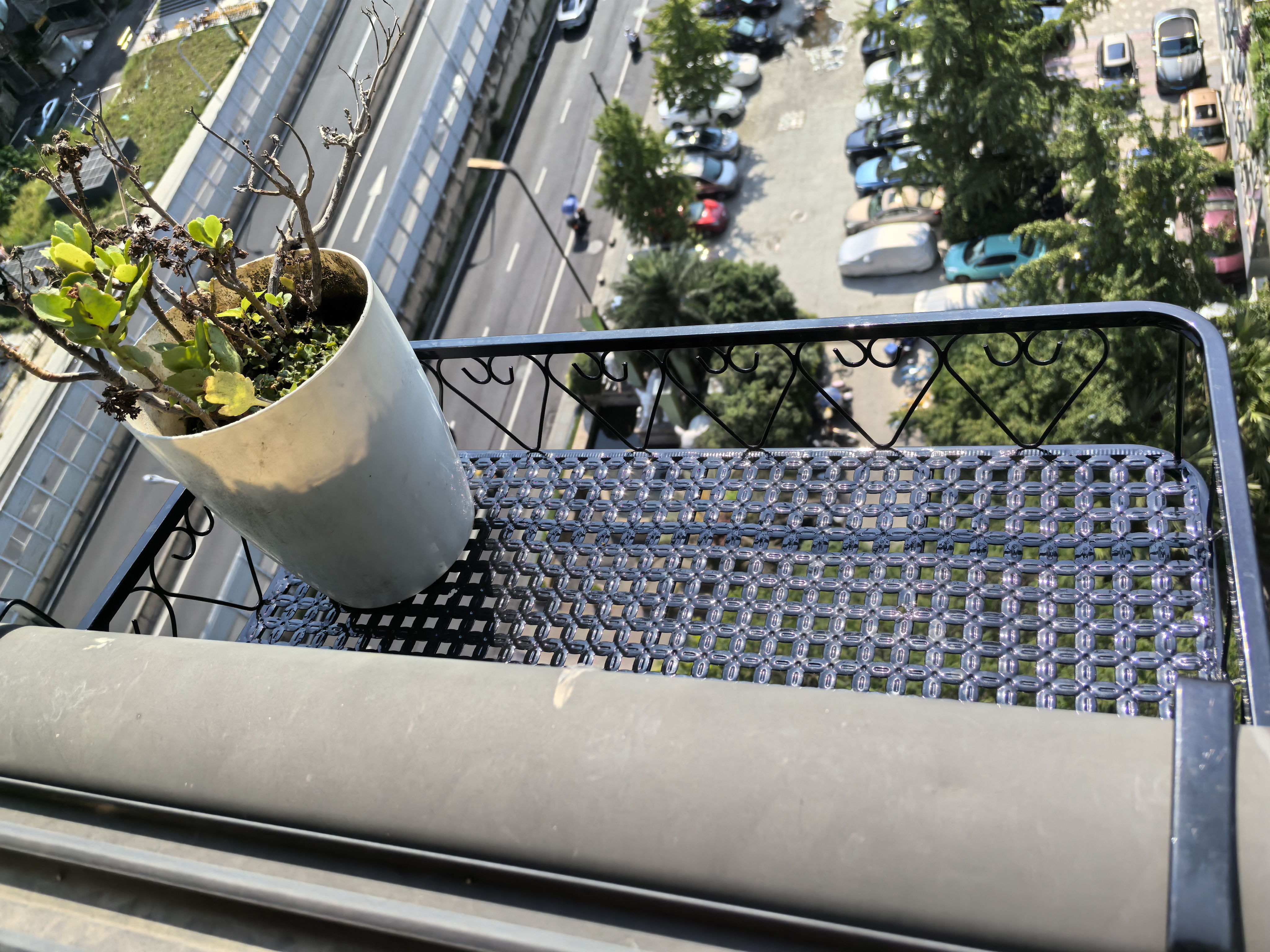 长万家花架置物架阳台铁艺悬挂栏杆花架多肉收纳花盆摆放绿萝装饰架 圆角60*25*12cm 实拍图