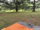 WELLHOUSE沙滩草地野餐垫轻便折叠收纳带地钉地垫 橙灰色1.4*2m打地铺 实拍图